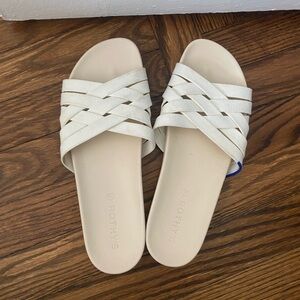 Rothy Slide on Sandal - White/Cream - Size 8